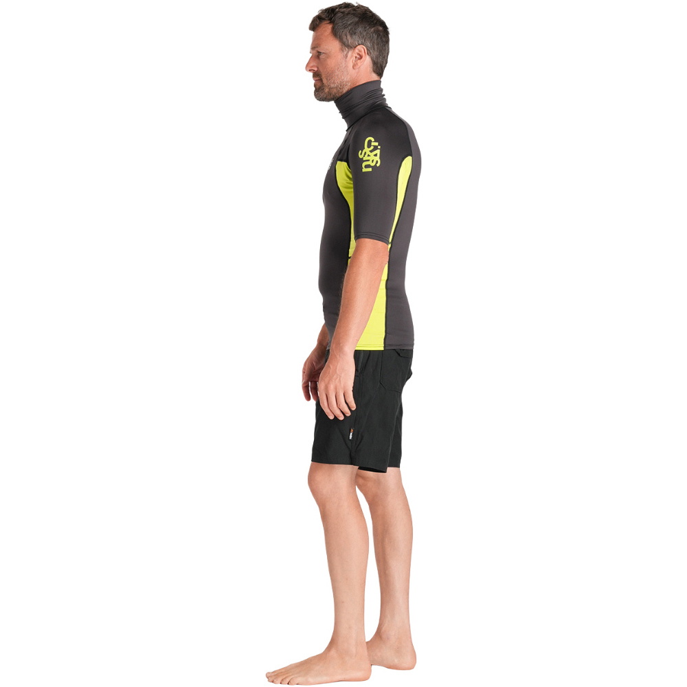 2026 C-Skins Hombres Nuwave Camiseta Sin Mangas Rash X De Manga Corta C-NLYSSMT - Antracita / Lime